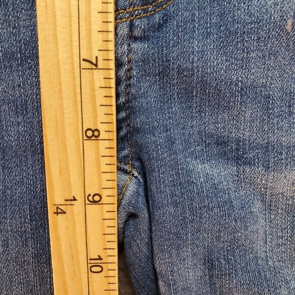 Judy Blue Jeans Womens 5/27 Blue Capri Fit Distressed Cotton Blend Denim - Picture 6 of 10